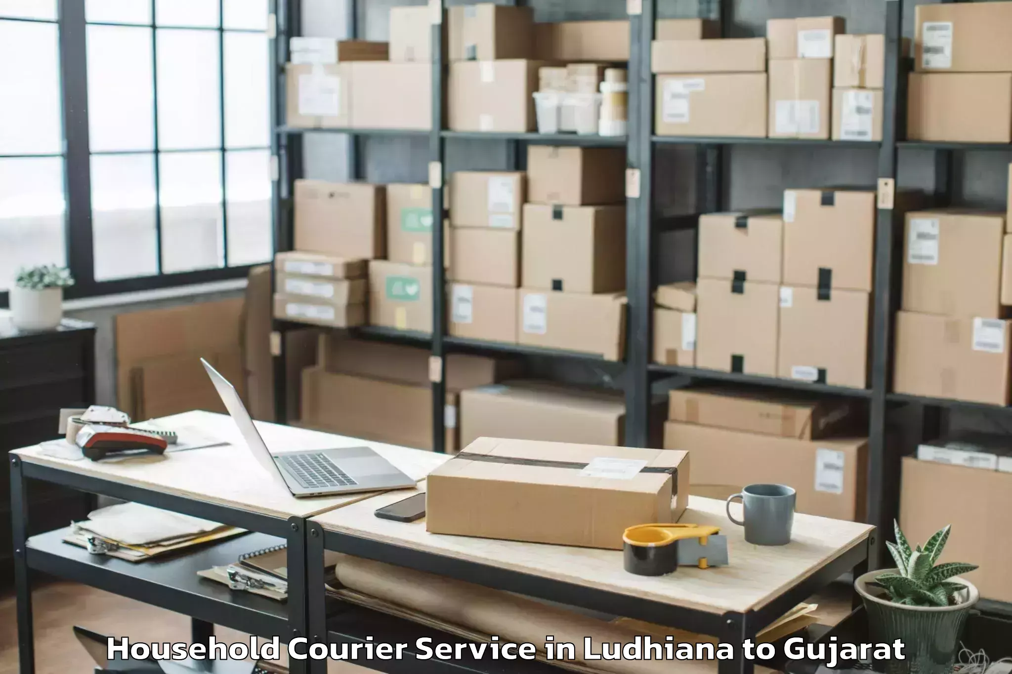 Get Ludhiana to Gujarat University Ahmedabad Household Courier